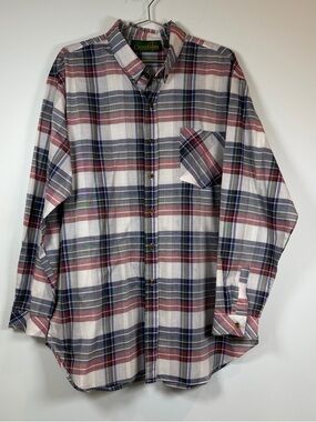 Crossbow Men's Red & Blue Plaid Button-Down Shirt XL